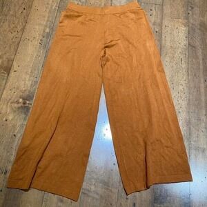 A New Day Women's Wide Leg Sweater Pants Burnt Orange Size S